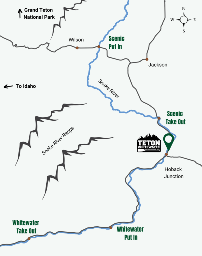 snake river rafting map